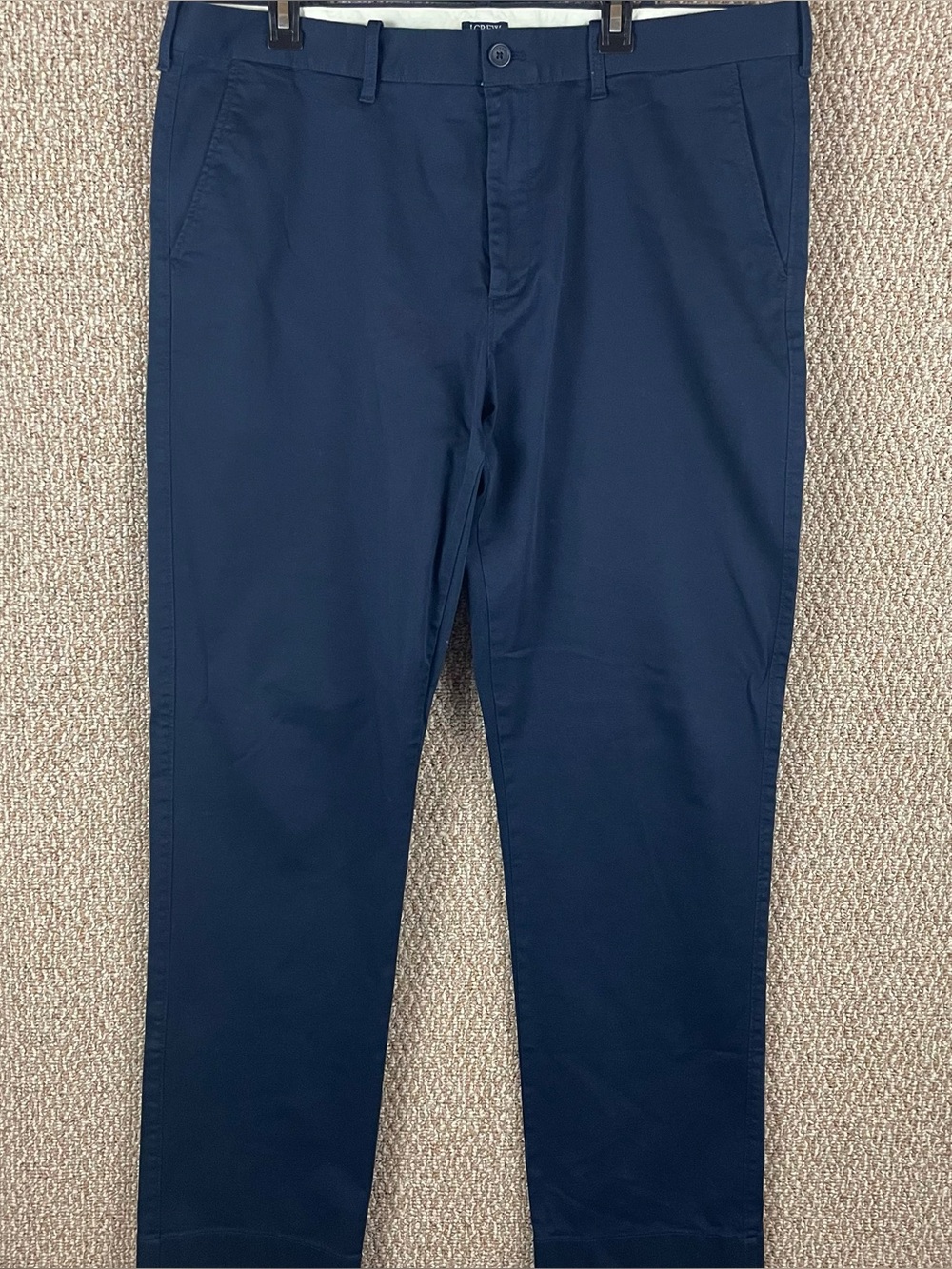 J.Crew Flex Straight Fit Chino Pants Mens 38x32 Navy H3186 Stretch Cotton NWT 10
